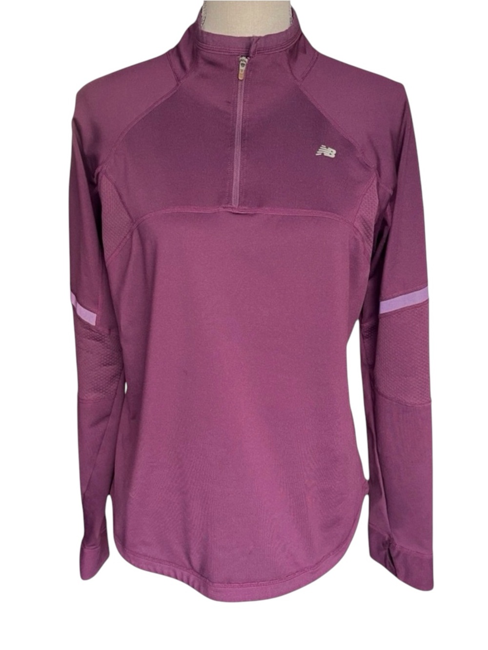 New Balance Plum Quarter-Zip Pullover Running Fitness Active Top (M)